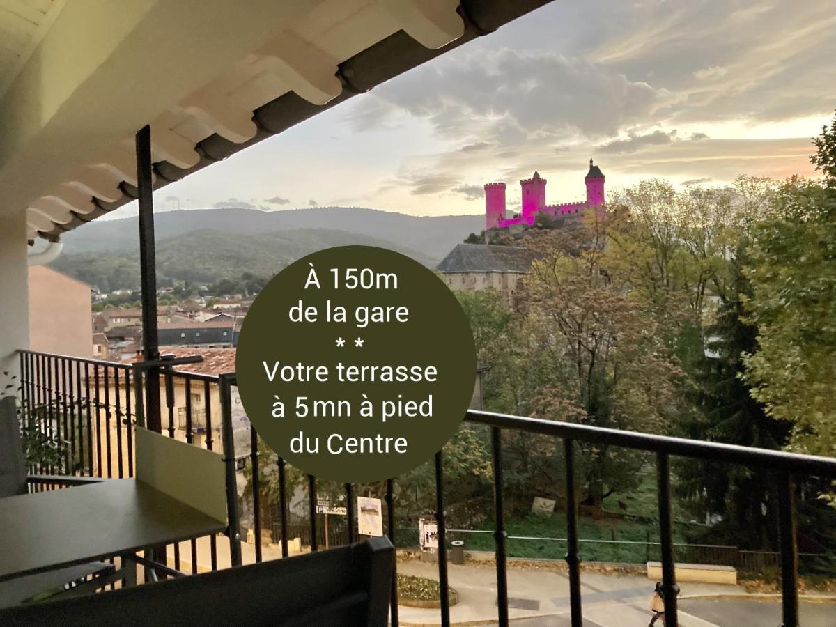 Aux 4 Logis Appart-Hotel - Studio Le Roof - Une Vue Splendide - Petit Dejeuner Inclus 1Ere Nuit Foix Luaran gambar